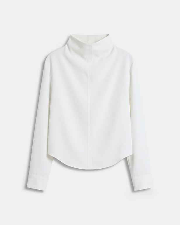 Top Taro Ecru long-sleeved top with a high neck ZAPA