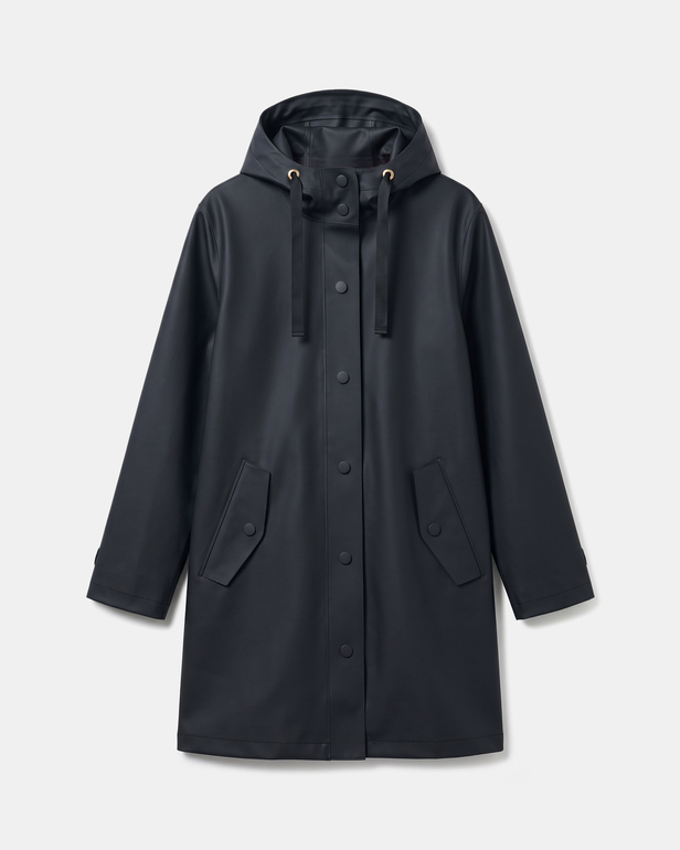 Travia Trench black waterproof trench coat ZAPA