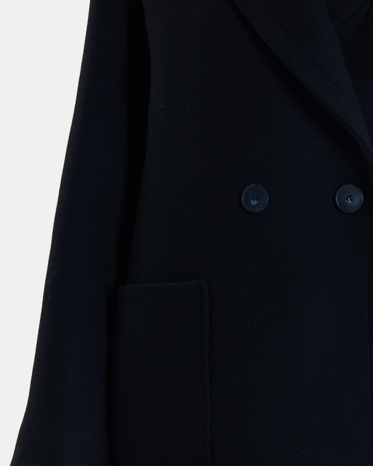 Miranda Coat Long black wool-blend coat ZAPA