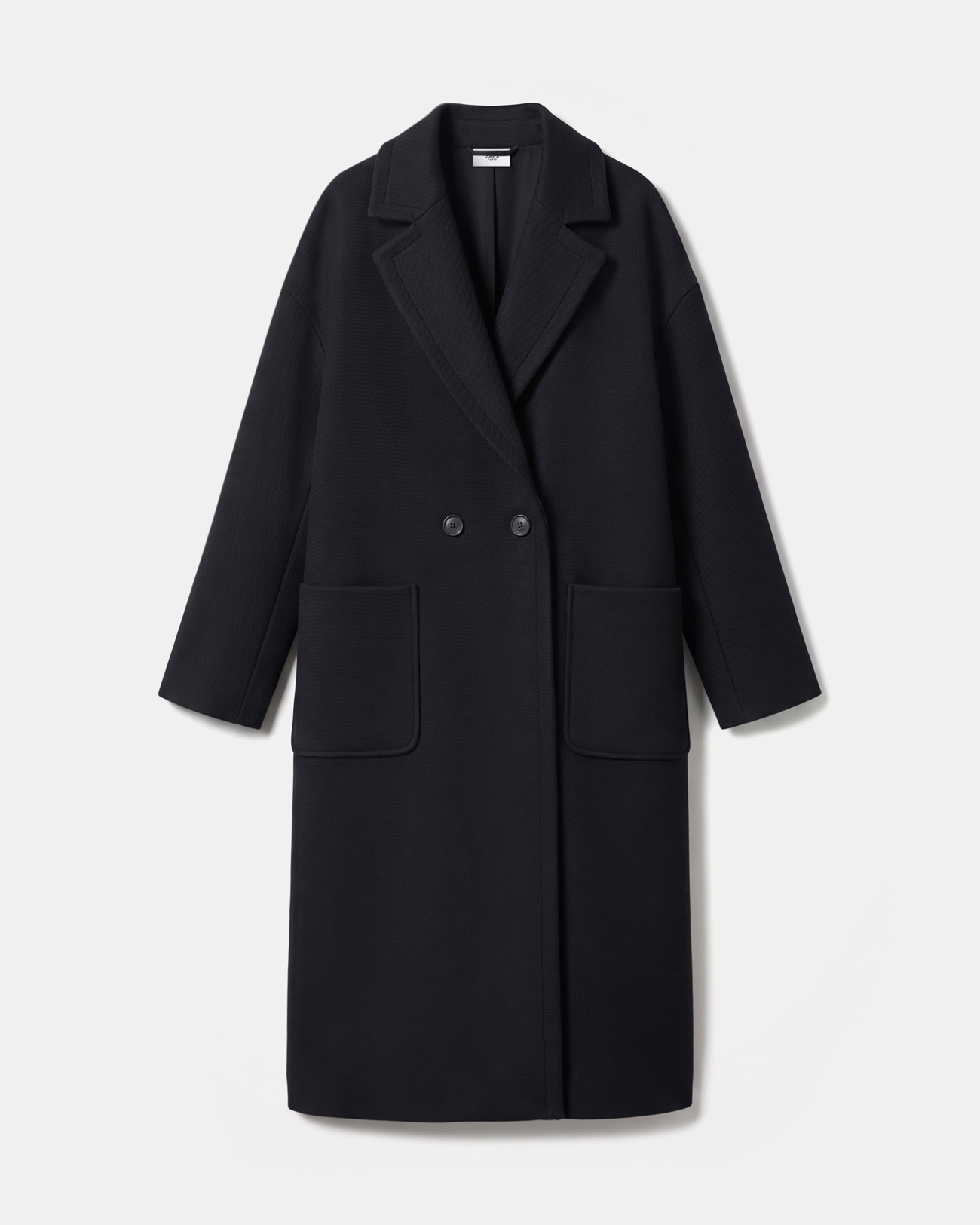 Miranda Coat Long black wool-blend coat ZAPA
