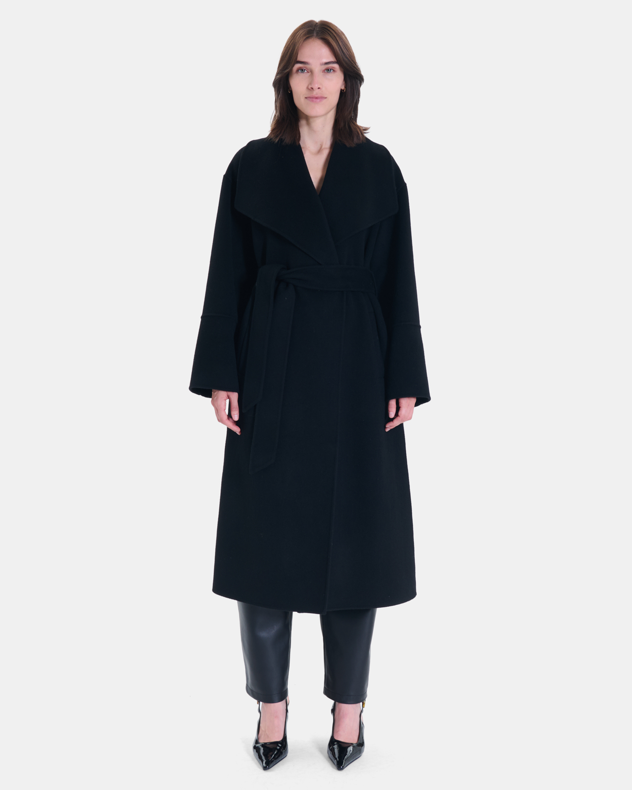 Mada Coat Long black wool coat ZAPA