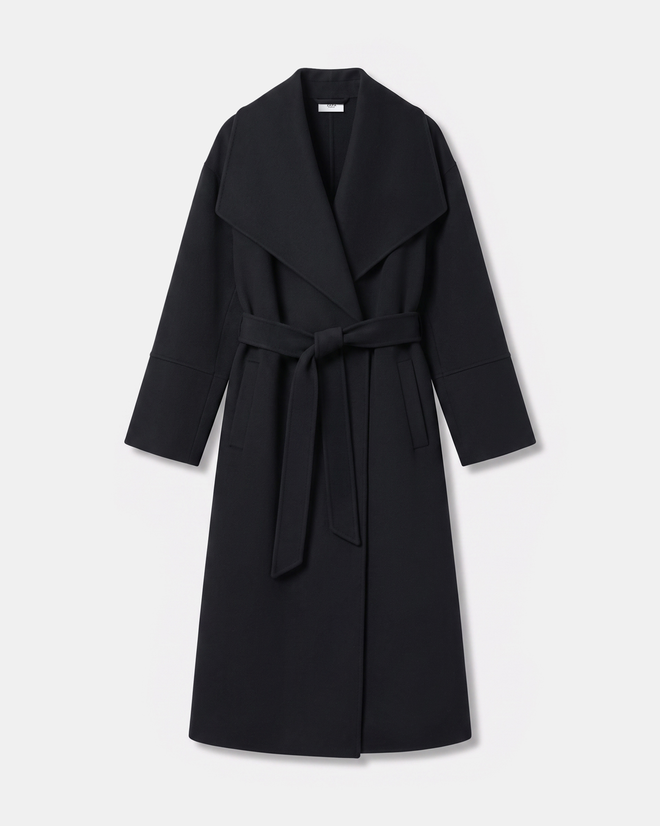 Mada Coat Long black wool coat ZAPA