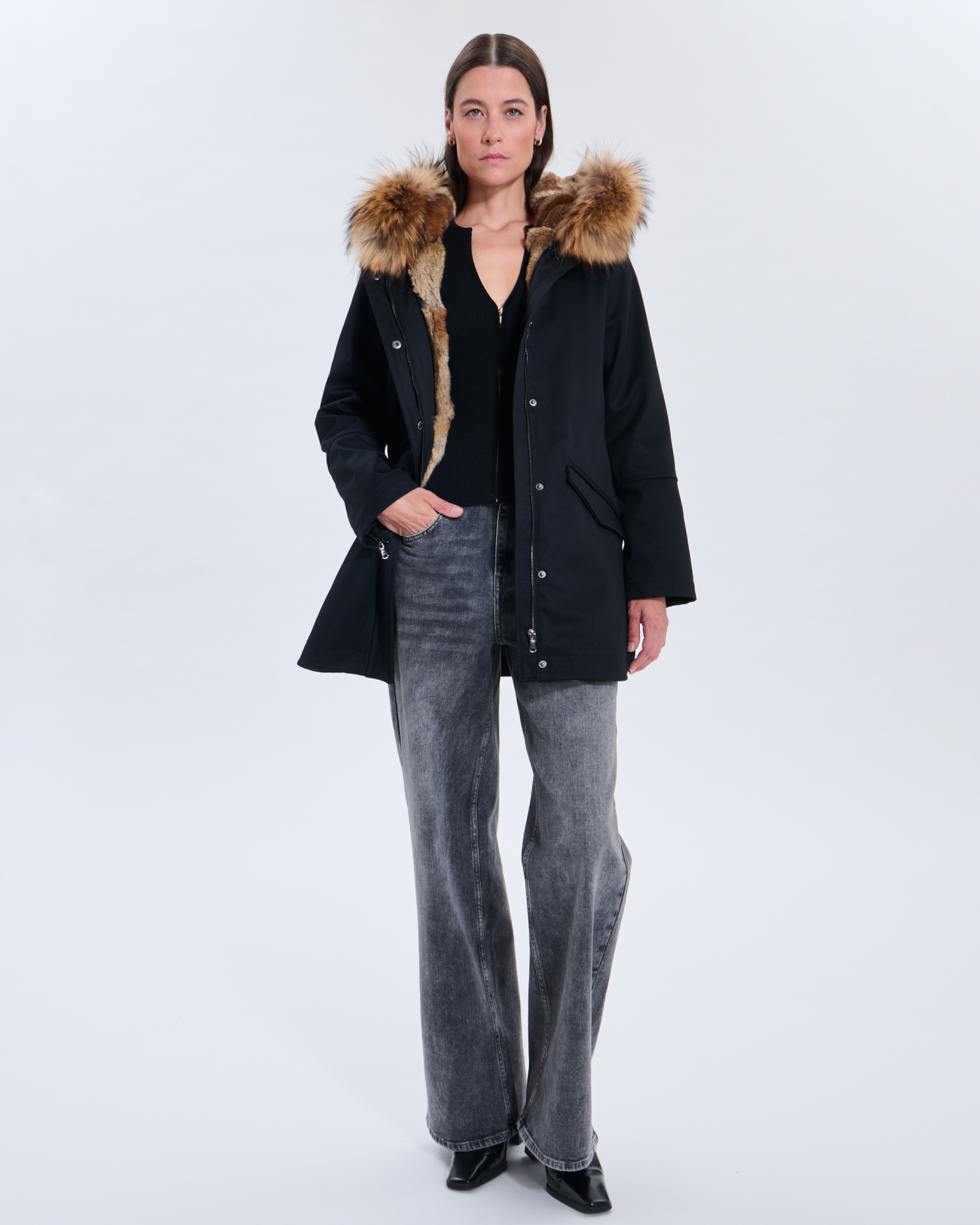 Piria Parka Parka with removable genuine fur collar ZAPA