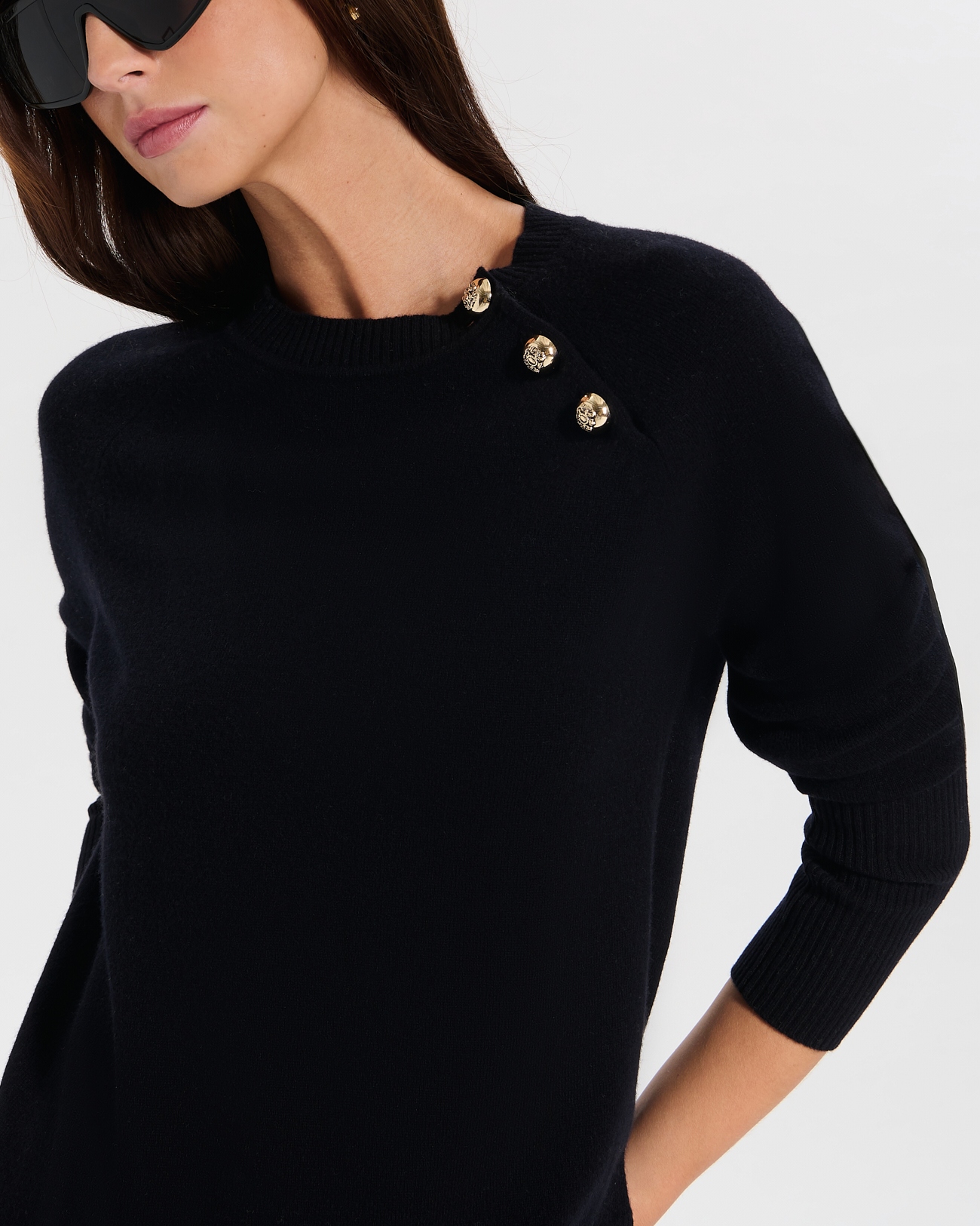 Noam Sweater Straight black cashmere sweater ZAPA