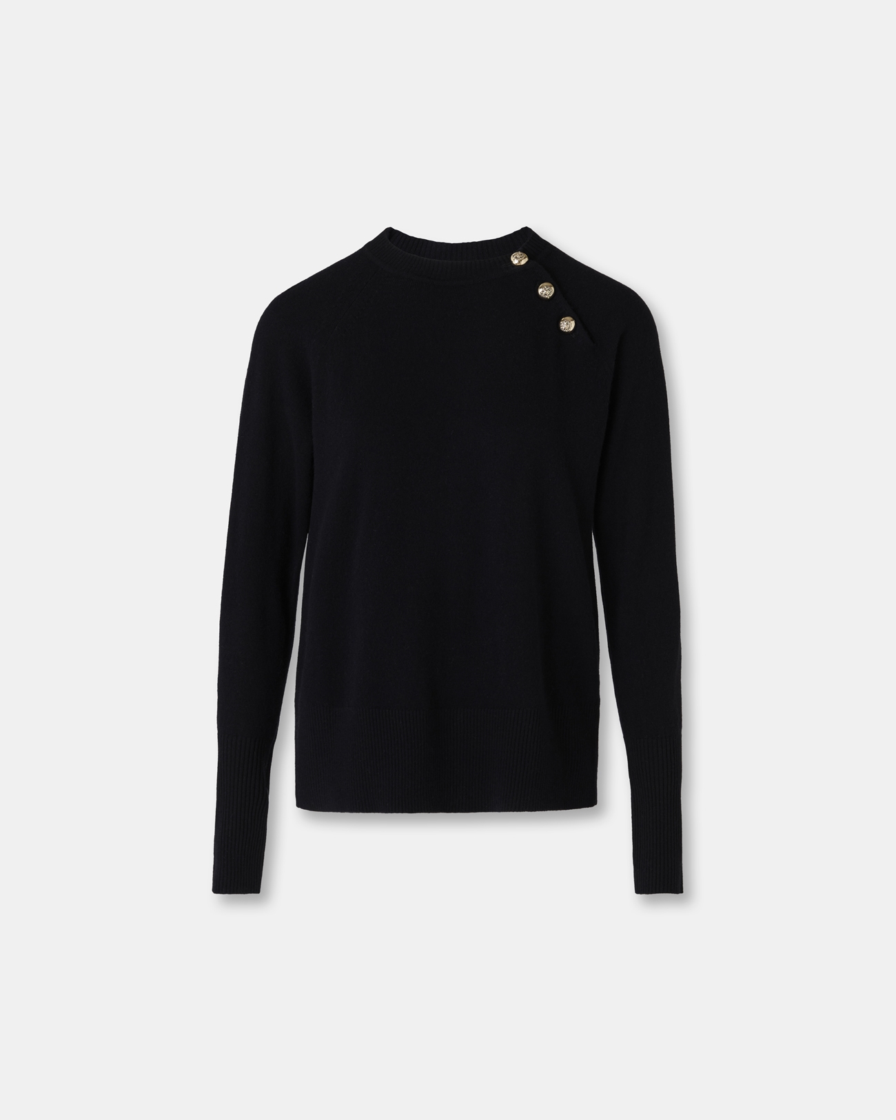 Noam Sweater Straight black cashmere sweater ZAPA