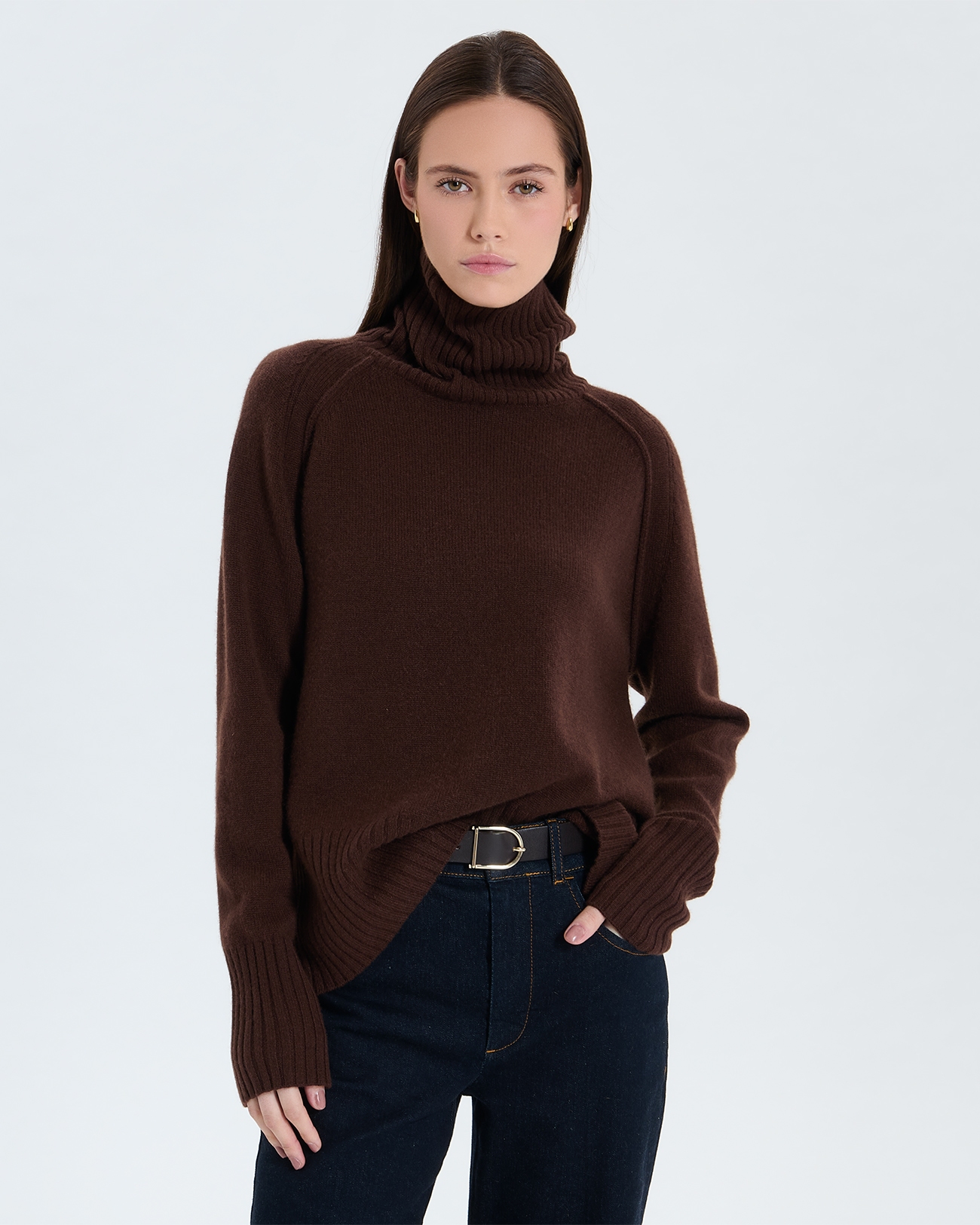 Nefeli Sweater Nefeli chocolate cashmere sweater ZAPA