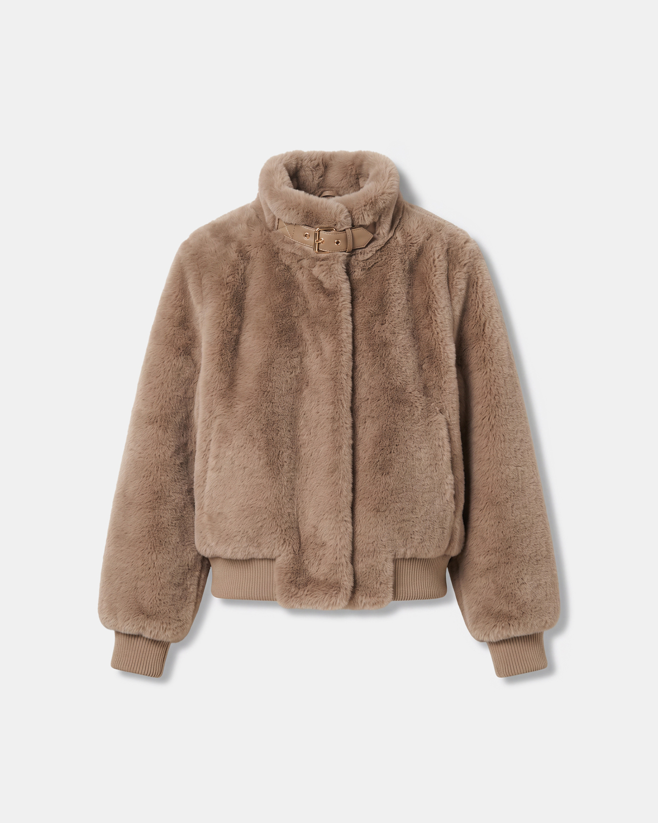 Valou Jacket Short camel faux fur jacket ZAPA