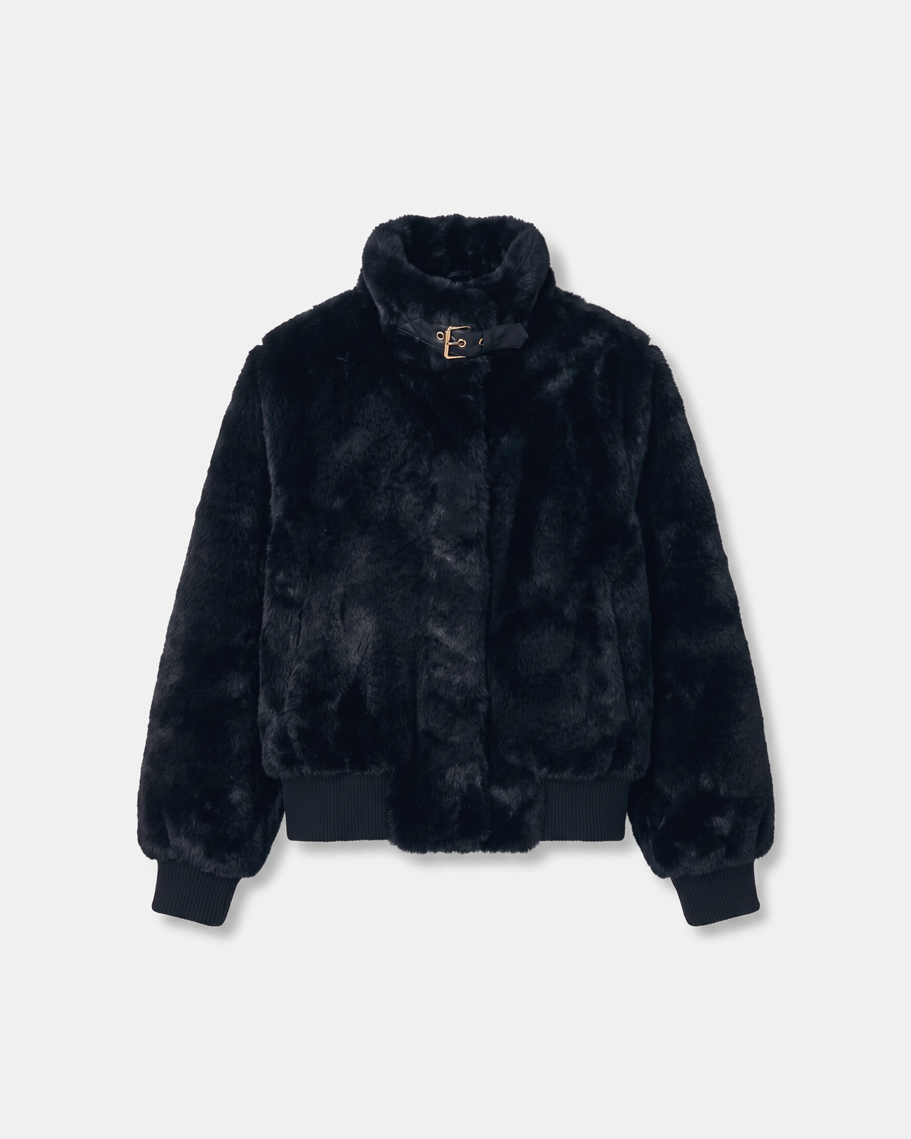 Valou Jacket Short black faux fur jacket ZAPA