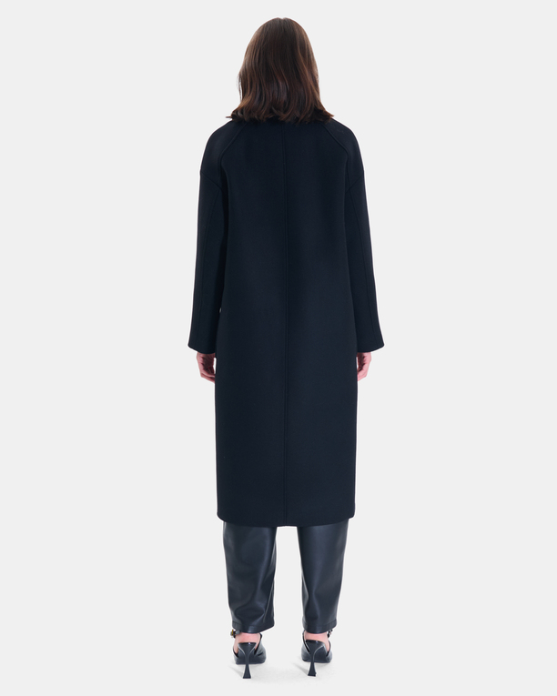 Miranda Coat Long black wool-blend coat ZAPA