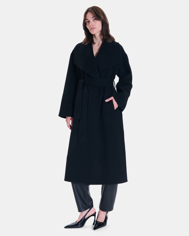 Mada Coat Long black wool coat ZAPA