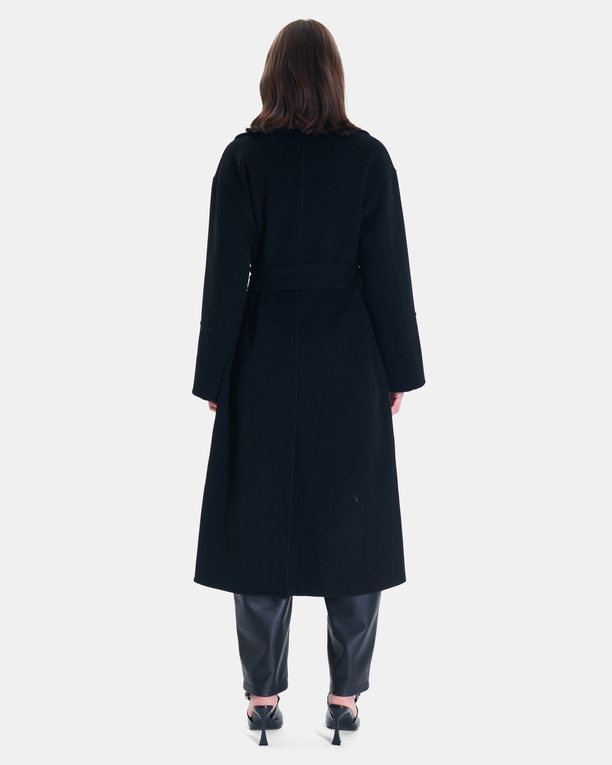 Mada Coat Long black wool coat ZAPA