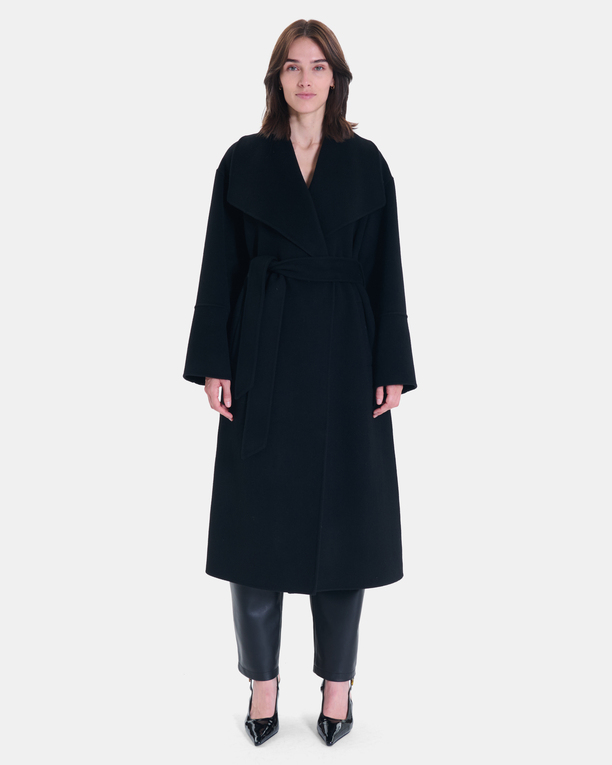 Mada Coat Long black wool coat ZAPA