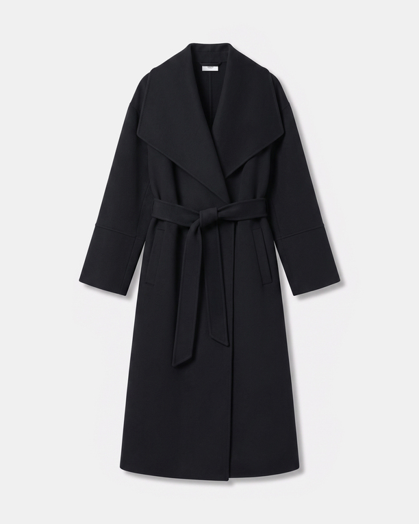 Mada Coat Long black wool coat ZAPA