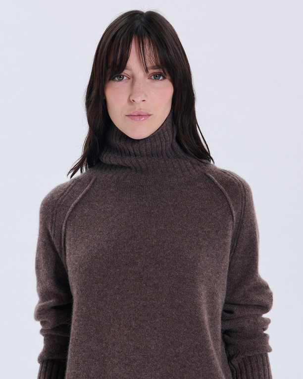 Nefeli Sweater Nefeli hazelnut cashmere sweater ZAPA