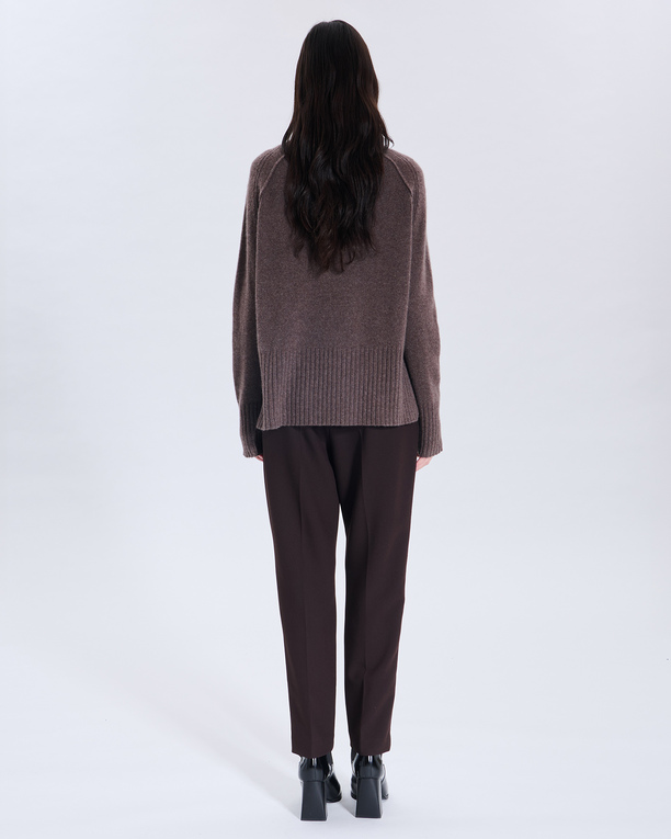 Nefeli Sweater Nefeli hazelnut cashmere sweater ZAPA