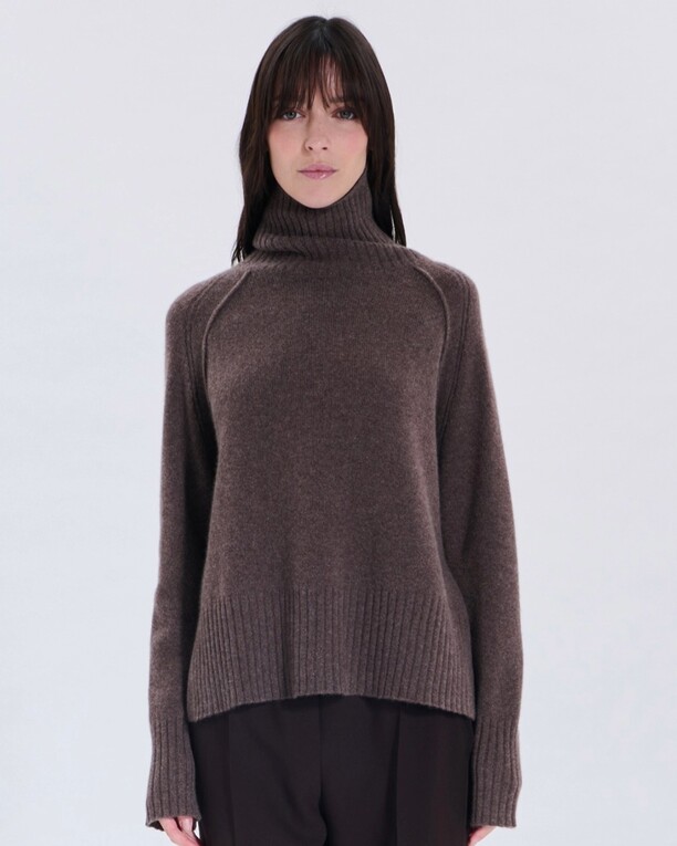 Nefeli Sweater Nefeli hazelnut cashmere sweater ZAPA