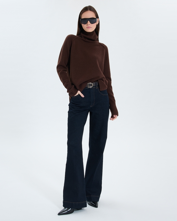 Nefeli Sweater Nefeli chocolate cashmere sweater ZAPA