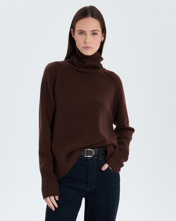 Nefeli Sweater Nefeli chocolate cashmere sweater ZAPA