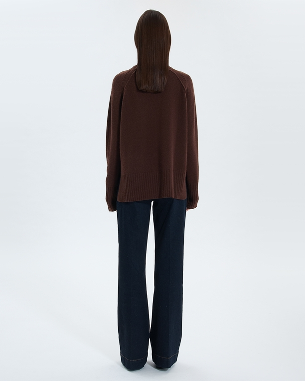 Nefeli Sweater Nefeli chocolate cashmere sweater ZAPA