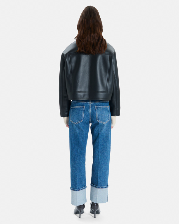 Monge Jacket Reversible short jacket in black faux fur ZAPA