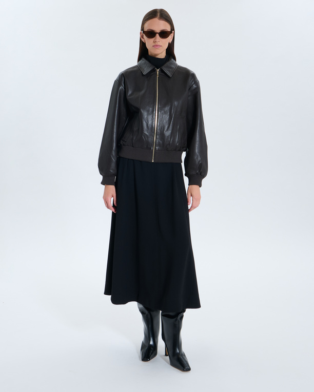 Virgile Jacket Virgile Chocolate Leather Jacket ZAPA