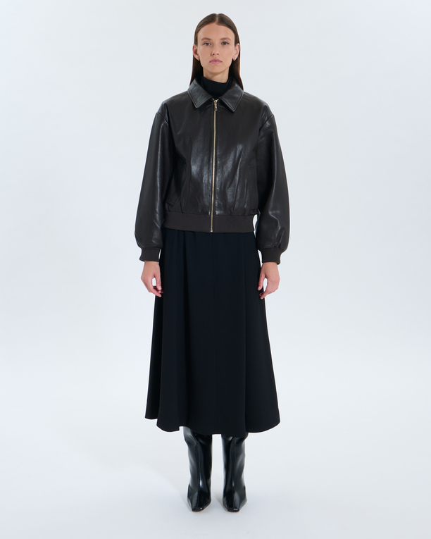 Virgile Jacket Virgile Chocolate Leather Jacket ZAPA