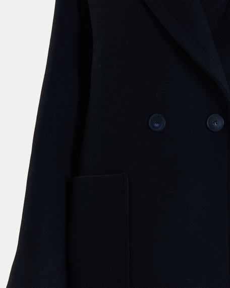 Miranda coat long black wool-blend coat zapa