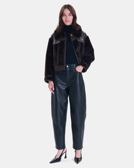 Veste manzie veste courte en fausse fourrure zapa