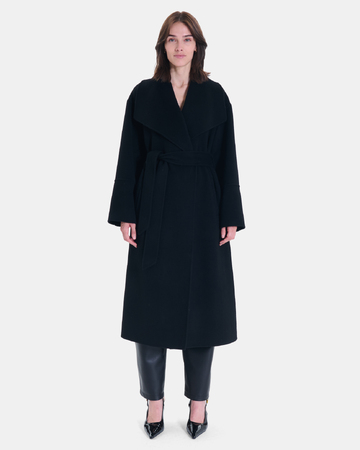 Mada Coat Long black wool coat ZAPA