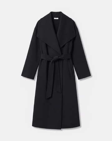 Mada Coat Long black wool coat ZAPA