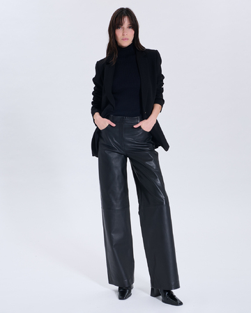 Priscille Pants Priscille Black Leather Pants ZAPA
