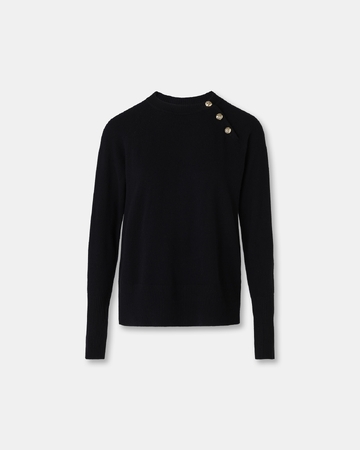 Noam Sweater Straight black cashmere sweater ZAPA