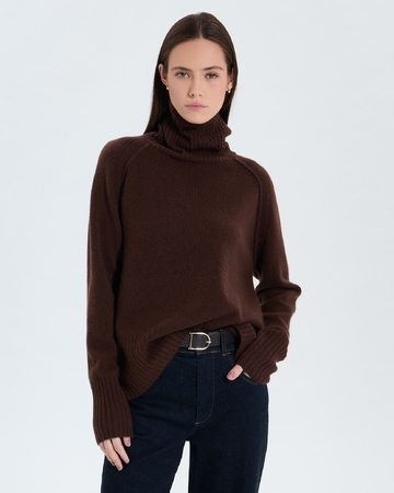 Nefeli Sweater Nefeli chocolate cashmere sweater ZAPA