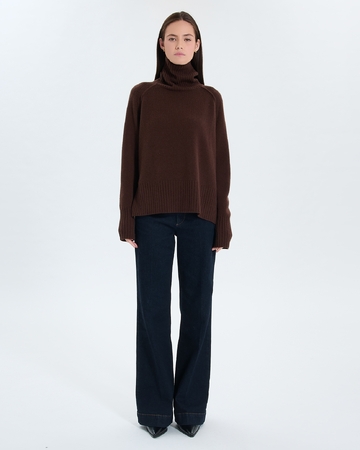 Nefeli Sweater Nefeli chocolate cashmere sweater ZAPA