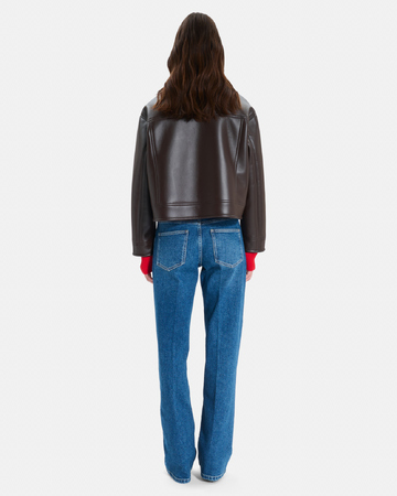 Monge Jacket Reversible short jacket in chocolate faux fur ZAPA