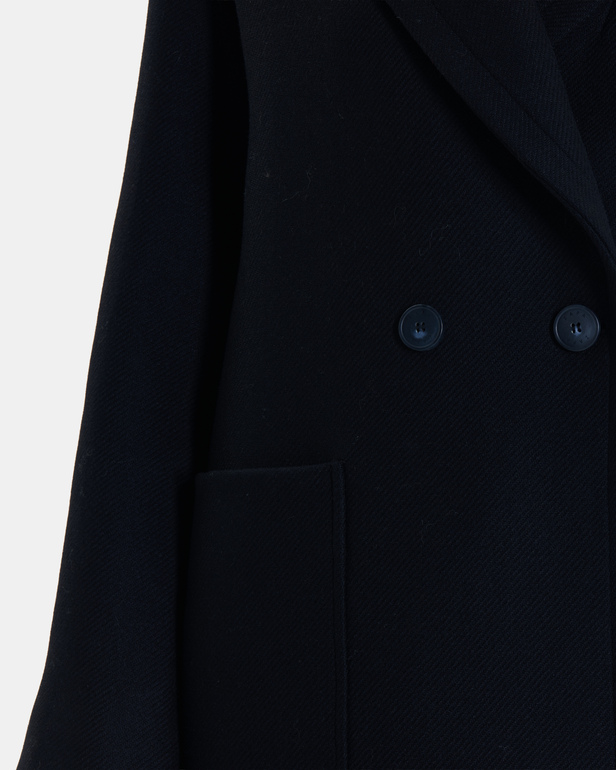 Miranda Coat Long black wool-blend coat ZAPA