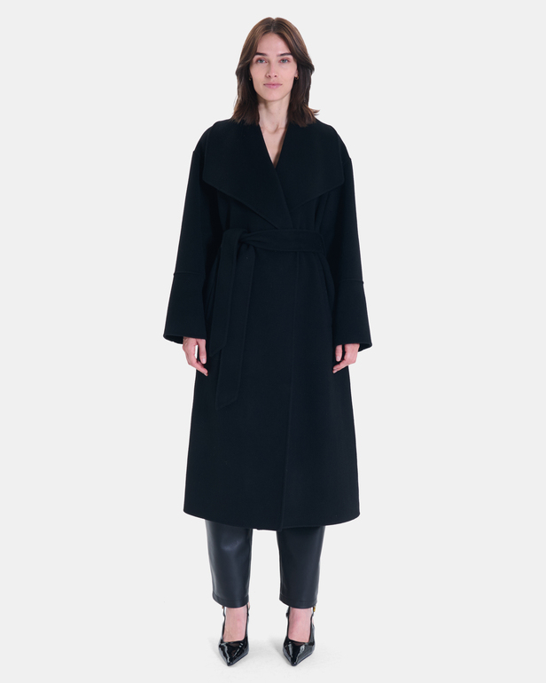 Mada Coat Long black wool coat ZAPA
