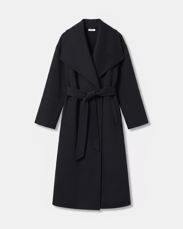 Mada Coat Long black wool coat ZAPA