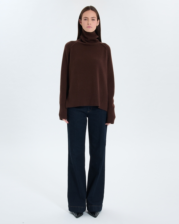 Nefeli Sweater Nefeli chocolate cashmere sweater ZAPA