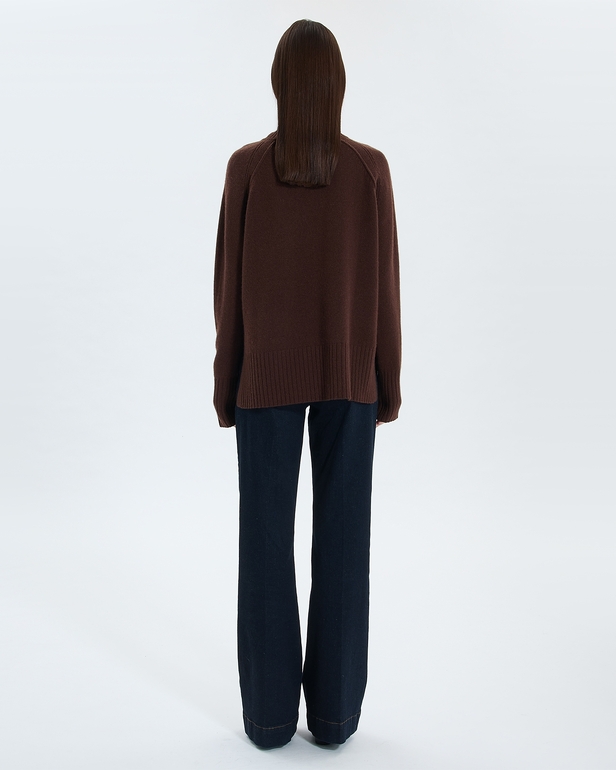 Nefeli Sweater Nefeli chocolate cashmere sweater ZAPA