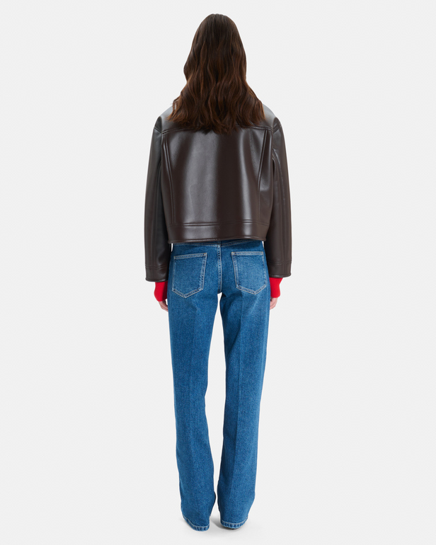 Monge Jacket Reversible short jacket in chocolate faux fur ZAPA