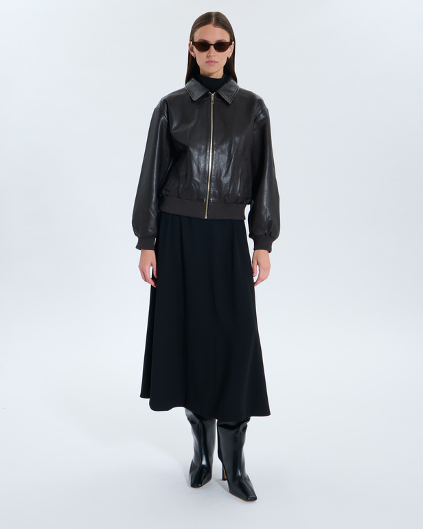 Virgile Jacket Virgile Chocolate Leather Jacket ZAPA