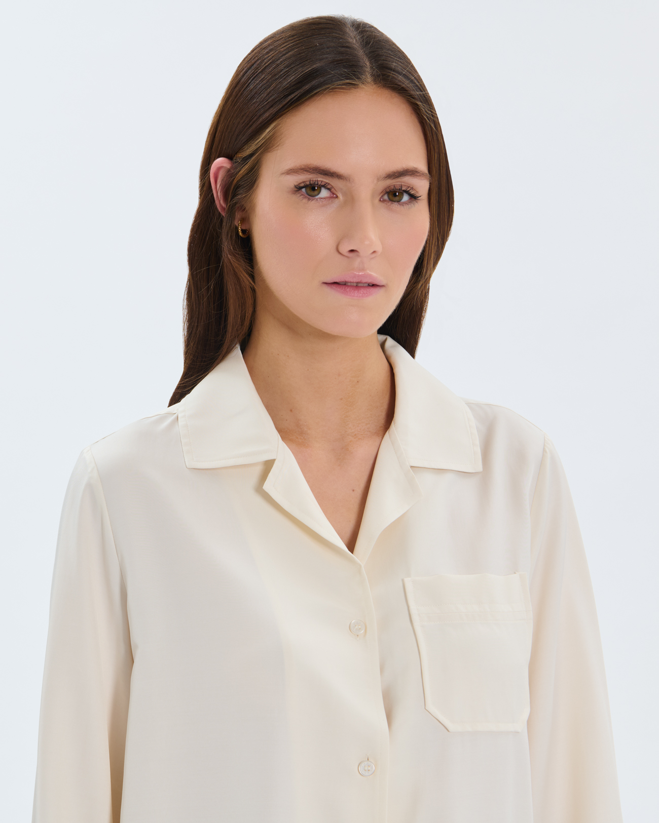 Cassidy Shirt Ecru flowy shirt ZAPA