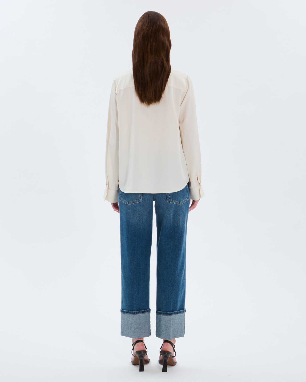 Cassidy Shirt Ecru flowy shirt ZAPA