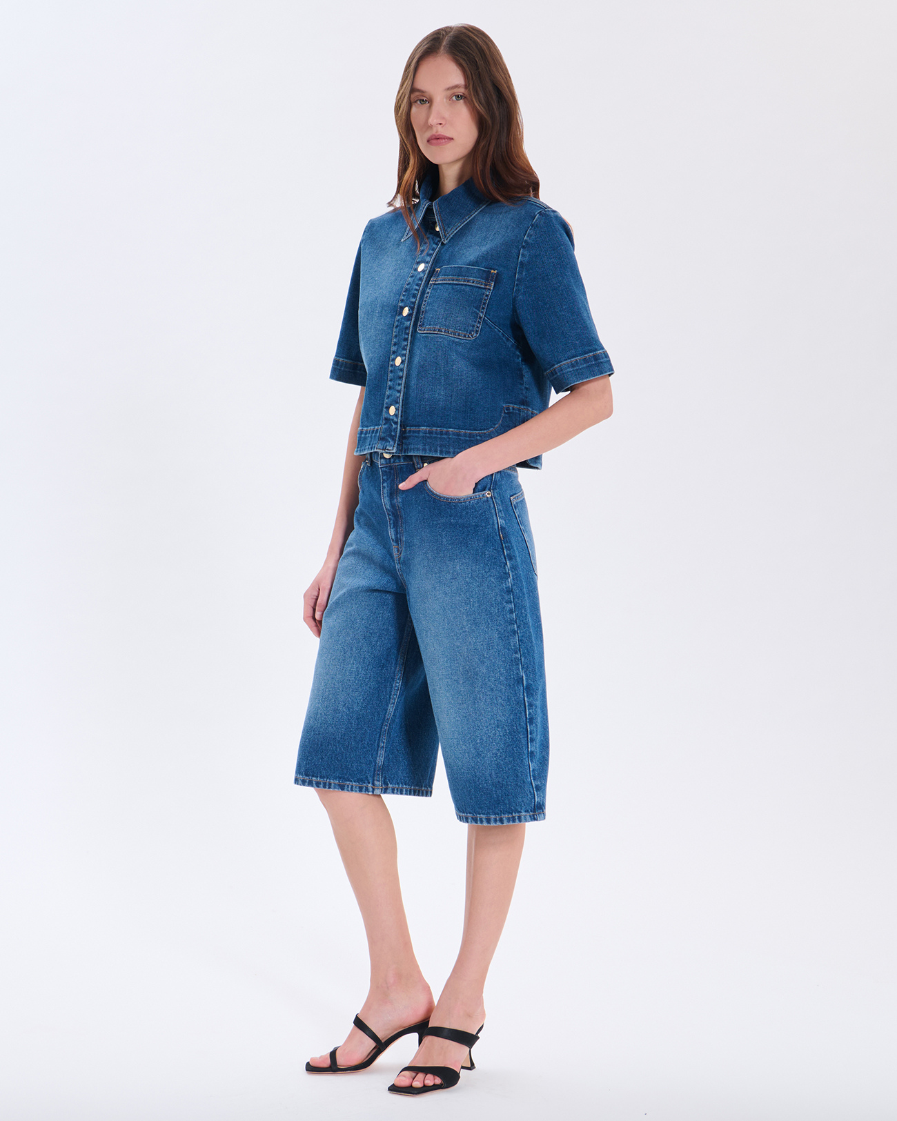 Celina shirt Blue cotton shirt ZAPA