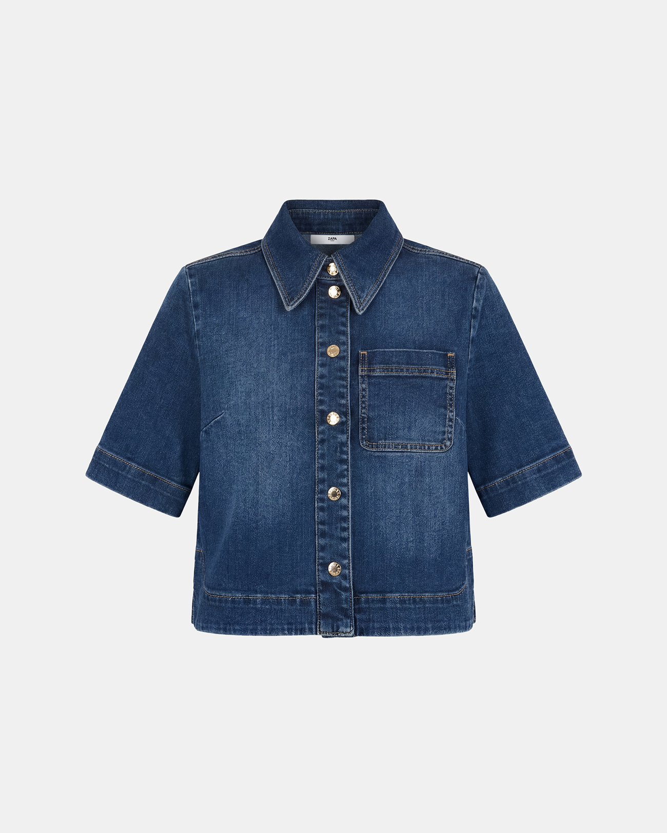 Celina shirt Blue cotton shirt ZAPA