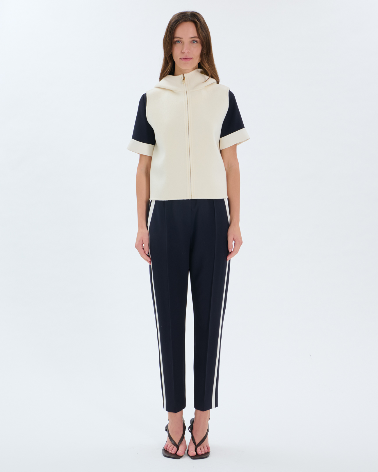 Gelia Vest Ecru wool vest ZAPA