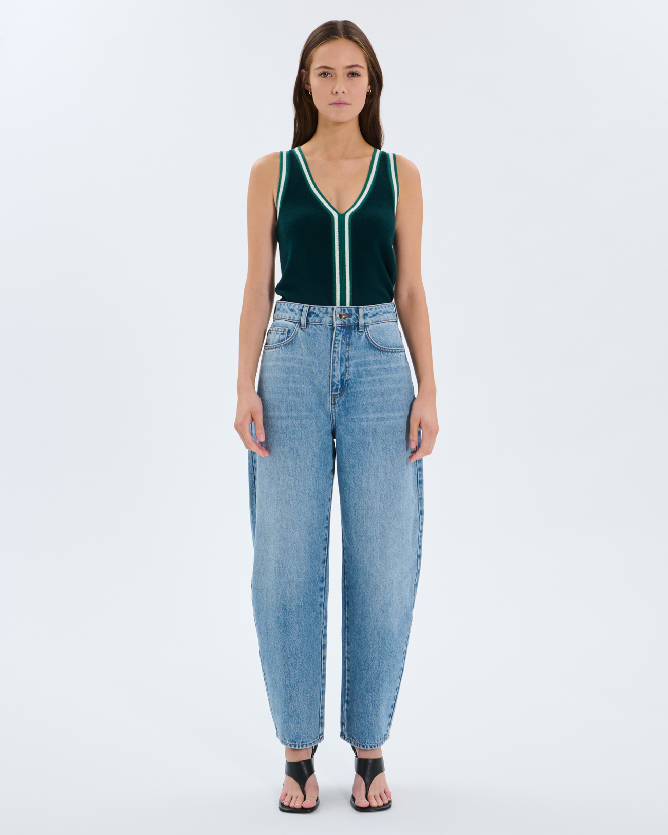 Jean Barrel Blue cotton barrel jeans ZAPA