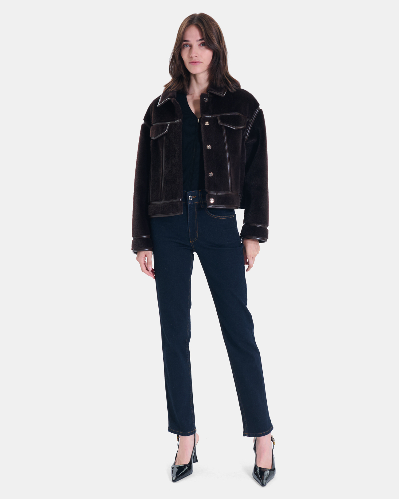 Jean New Jayce Straight-leg jeans in raw blue cotton ZAPA