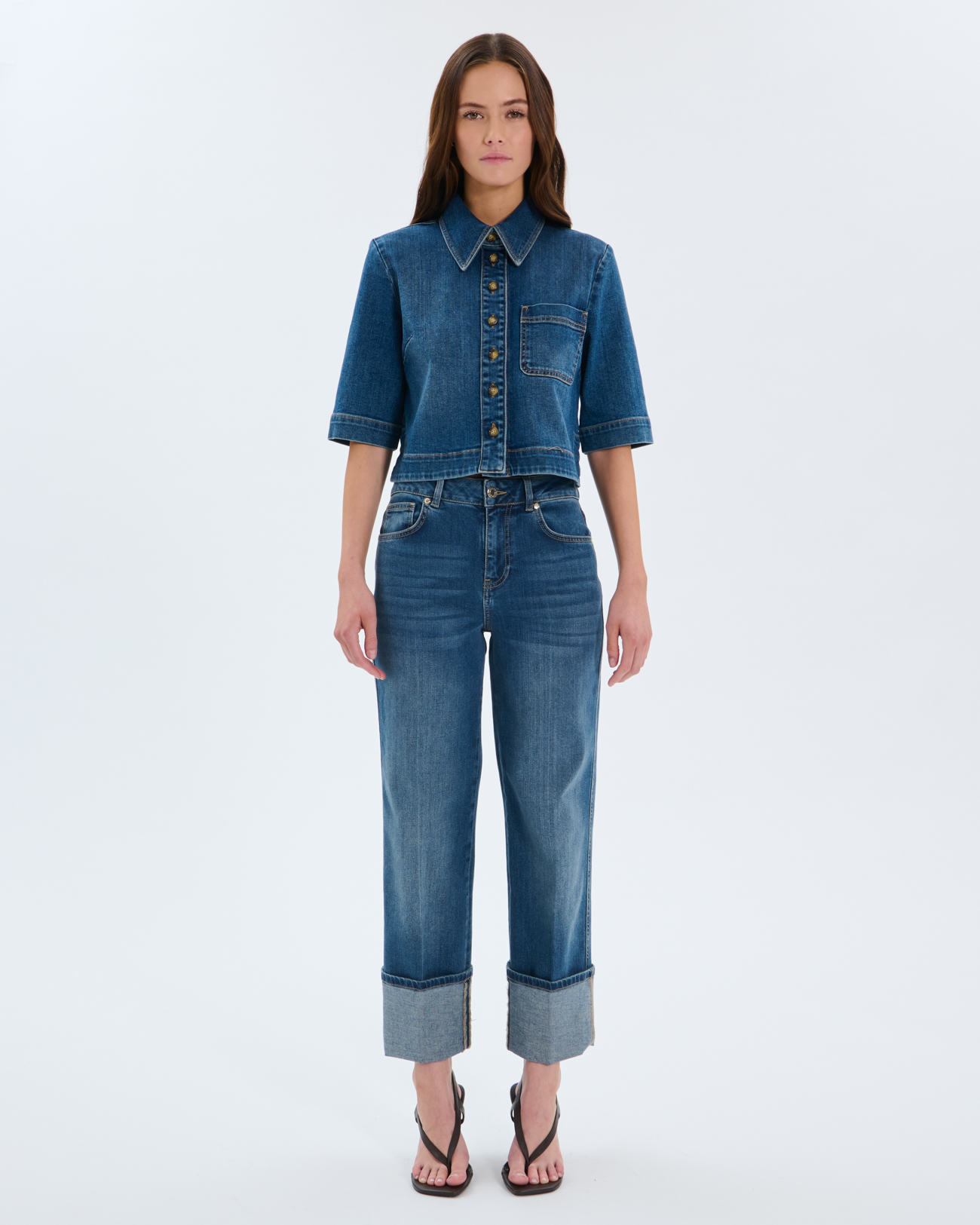 Jean Popus Straight blue cotton jeans ZAPA